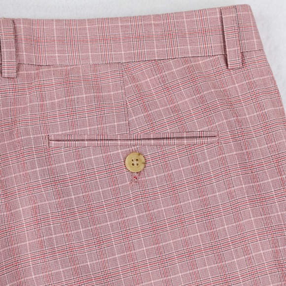 Todd Snyder Pants Mens 34x28 Red Plaid Sutton Fit Italian Fabric Stretch Classic - Picture 6 of 16